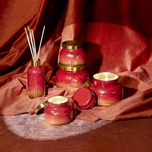 Capri-Blue-Glimmer-Petite-Signature-Jar-Candle-Apple-Cider-Social-Scented-Candle-with-Ombre-Glass-Candle-Holder-Luxury-Aromatherapy-Candle-Red-and-Gold-Candle-8-oz Capri Blue Glimmer Petite Signature Jar Candle Apple Cider Social Scented Candle with Ombre Glass Candle Holder Luxury Aromatherapy Candle Red and Gold Candle 8 oz