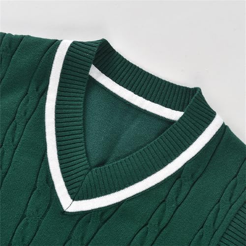 LittleSpring Girls Boys Uniform Sweater Vest V-Neck Sleeveless Knit Pullover 2-8 Years2