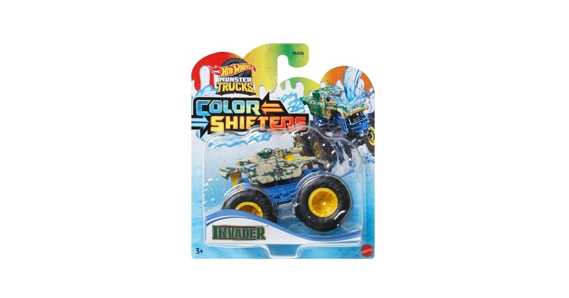 Amazon.com: Hot Wheels Monster Trucks Color Shifters Invader