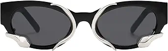 Trendy Sunglasses for Women Men Vintage Narrow Cateye Metal Snake Sunnie Y2k Accessories AP3621