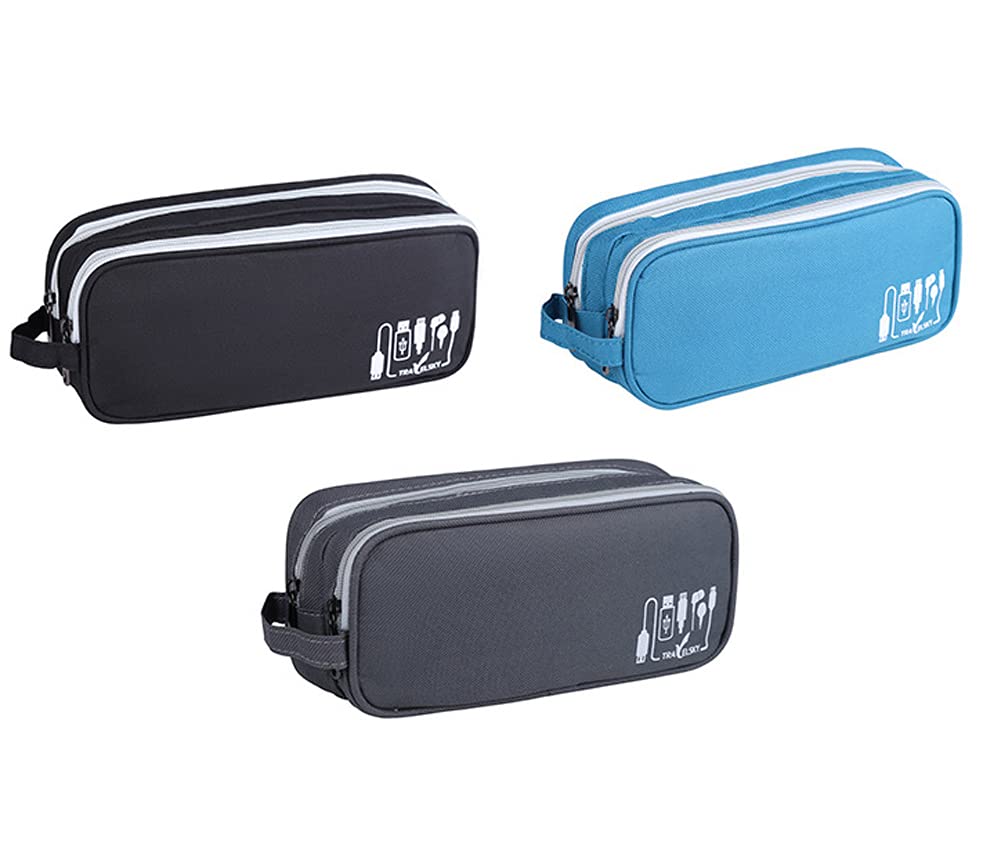 Luxja Astuccio Da Cucito Doppio Strato - Borsa Portaoggetti Con Tasche E Anelli, Grigio - Foto 10