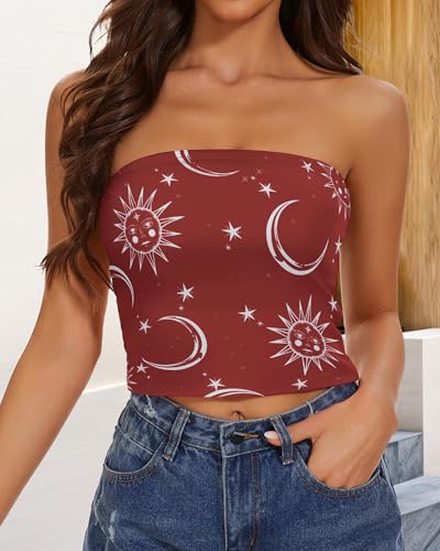 Image of Summer Tube Tops Basic Crop Tops for Women Strapless Tank Casual Tunics Sexy Short Shirts 2026