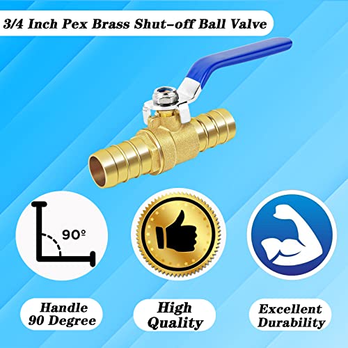 Brass Hose Barb Ball Valve Kit1pcs 3/4 Heater Hose Shut