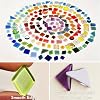IcosaMro 2.2LB Mosaic Tiles for Crafts DIY Supplies for Stepping Stone Project Mixed Shapes Colorful Crystal Glitter Stained Glass Pieces for Mosaic Projects #3