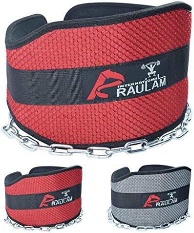 Dip Belt with 36” Extra length Heavy Duty Chain, Comfort Fit Neoprene, Double Stitching Maximize your Weightlifting & Bodybuilding Workouts with Durable Dipping Belt, Extra Padding