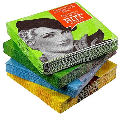 80 Count Cocktail Drink Napkins with Funny Sayings by IM Proper Greetings