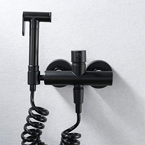 Grifo de bidé para inodoro negro en baños contemporáneos de diseño actual 7