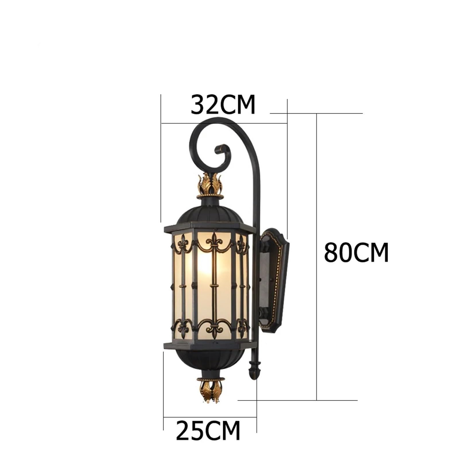 Grande Applique Murale d'extérieur Compatible avec façade de Maison, Porche, Villa, Jardin, Style Vintage, étanche et Luxueuse