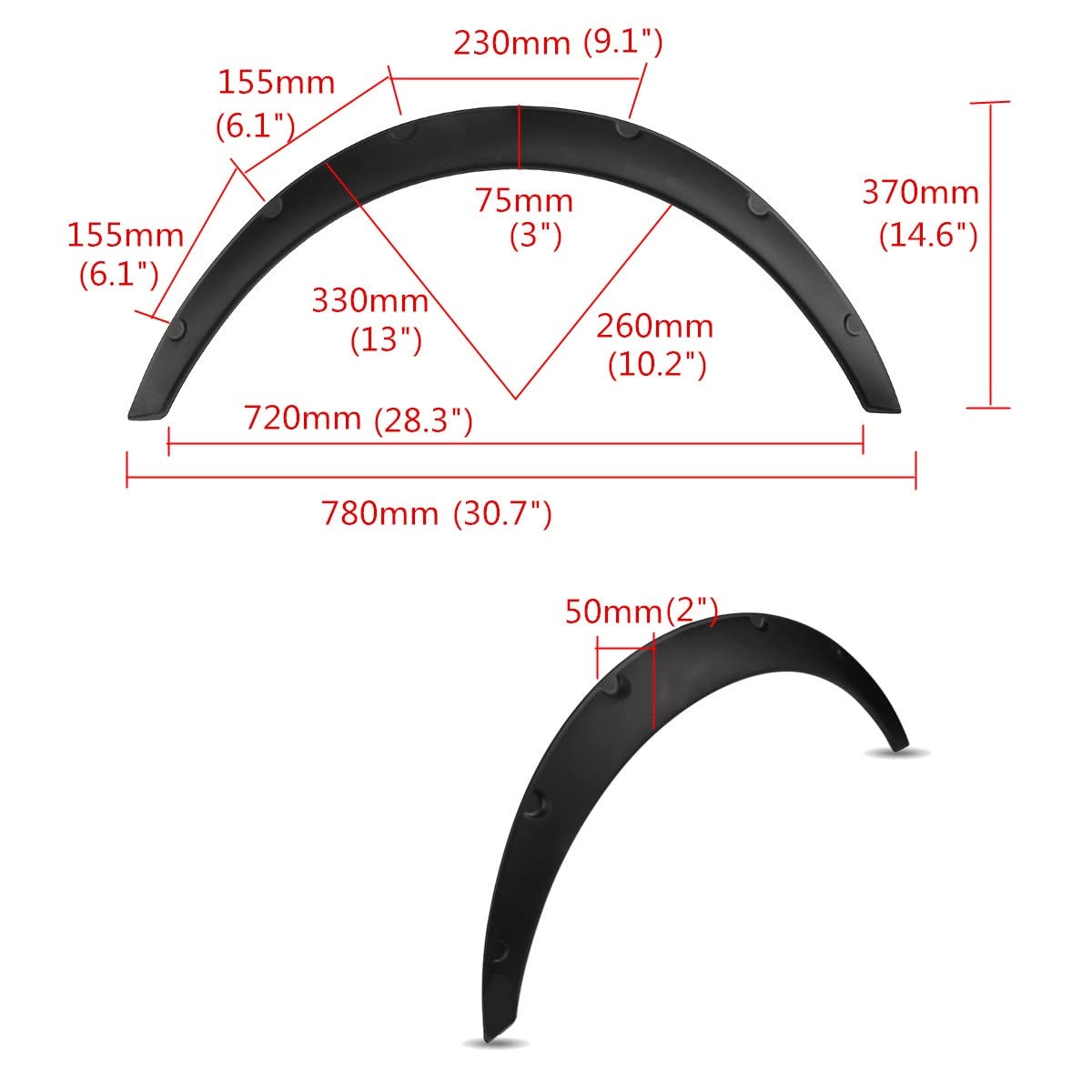 Anteriori Paraspruzzi 4 Pz/set Universal Car SUV Off-road Flare Passaruota Protezione Sopracciglio Ruota Parafanghi Parafango Posteriori Parafanghi