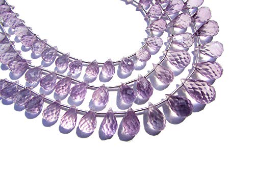 Améthyste rose pour fabriquer un collier bohème chic avec des perles gouttes facettées