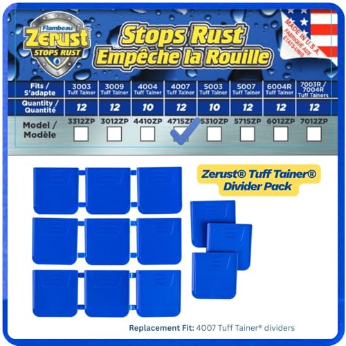 Divisores de Repuesto Flambeau Outdoors Zerust para 4007 Tuff Tainer, Paquete de 12