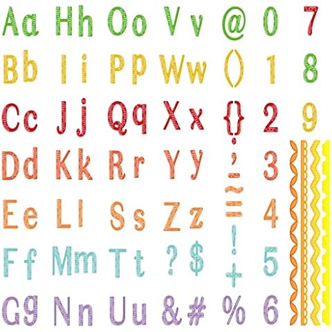 INFUNLY 81-Piece Alphabet and Number Die Cuts Cover