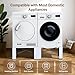 SKM 28 Inch 2 Pack Washer and Dryer Pedestals Heavy Duty Steel Laundry Stand Raiser Compatible with Most 4.8-5.3 cu. ft. Capacity Washing Machine and Dryer, White