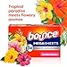 Bounce Mega Dryer Sheets, Paradise Blossom, 180 Count, Mega Fabric Softener Sheets with Static Control, Wrinkle Reduction, Extra Softness, Lasting Scent, Repels Lint