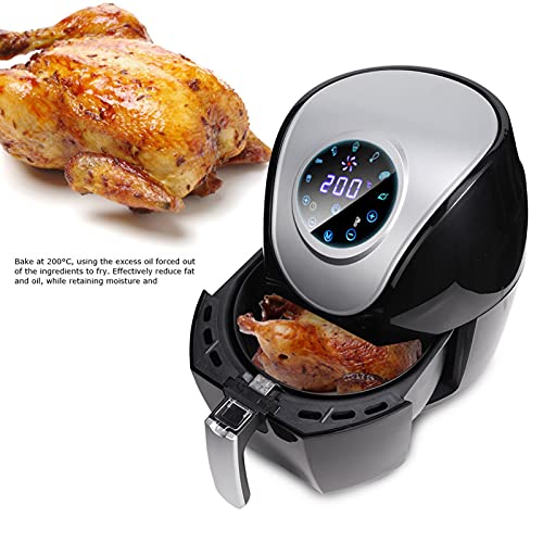 Ejoyous 5L Heißluftfritteuse, 80-200 ° C Smart Touchscreen Heißluft-Fritteuse Frittieren ohne Fett mit 360 ° Heißluft-Hochgeschwindigkeits-Umwälzheizung, Indikator-Timer und Ausschaltschutzfunktion – Bild 3