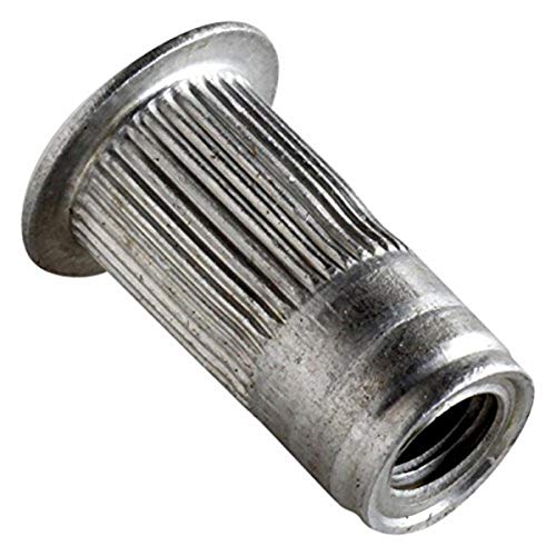 AVK Industrial ALA1-616-312 AL-Series Insert, Thread Size 3/8-16, Silver, Aluminum 5056, Made in US, Grip Range .150-.312, (Pack of 10pcs)