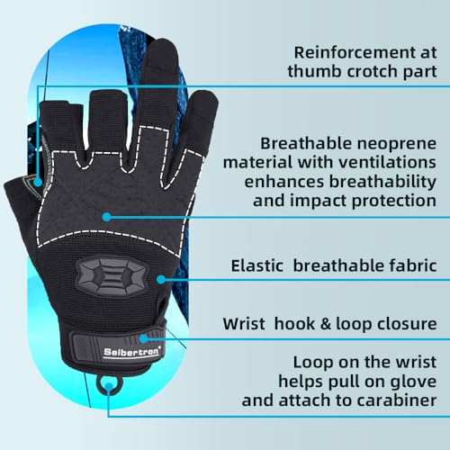 Seibertron M.F.O.S.G-4 Gloves Three Fingerless Padded Palm Lightweight Breathable Climbing, Rock Climbing, Rescue, Adventure - Image 4