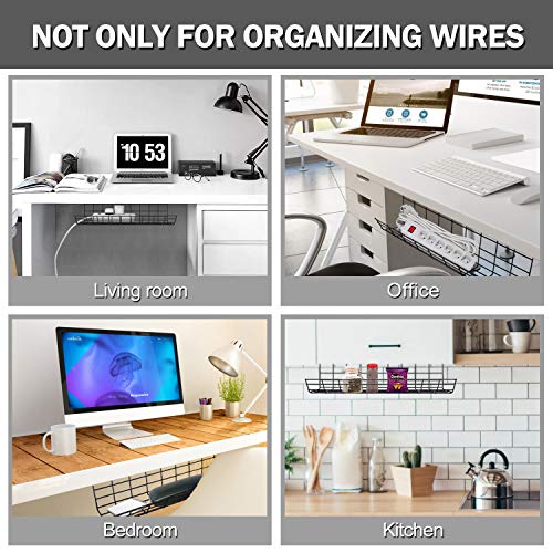 image for JONYJ Under Desk Cable Management Tray, Cable Organizer for Wire Manag