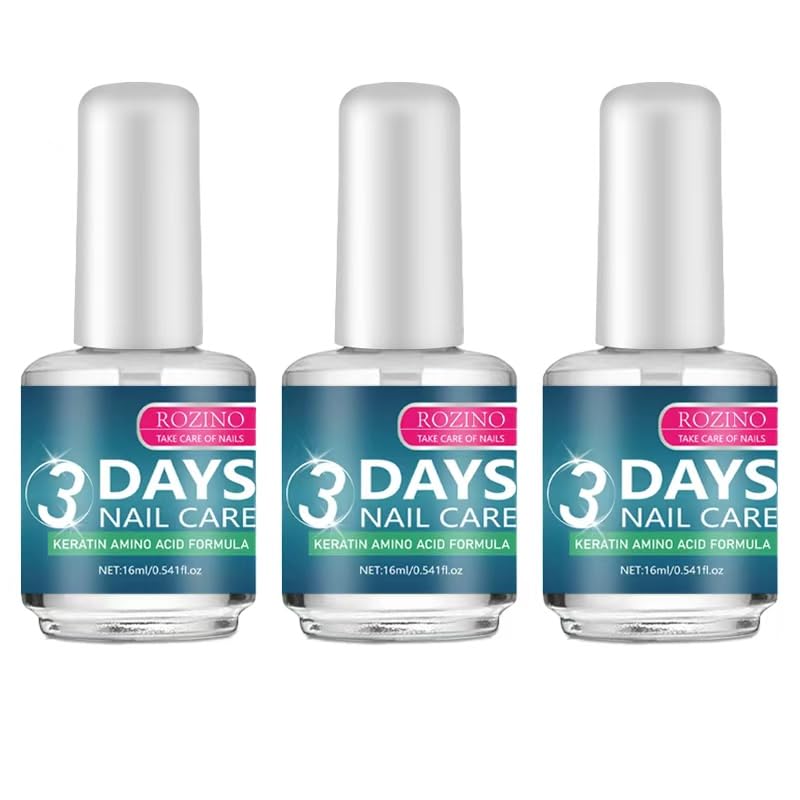 Keratin & Amino Acid Clear Nail Treatment Oil,Cuticle Oil with Aloe Vera 0.18 Fl Oz (Pack of 3)