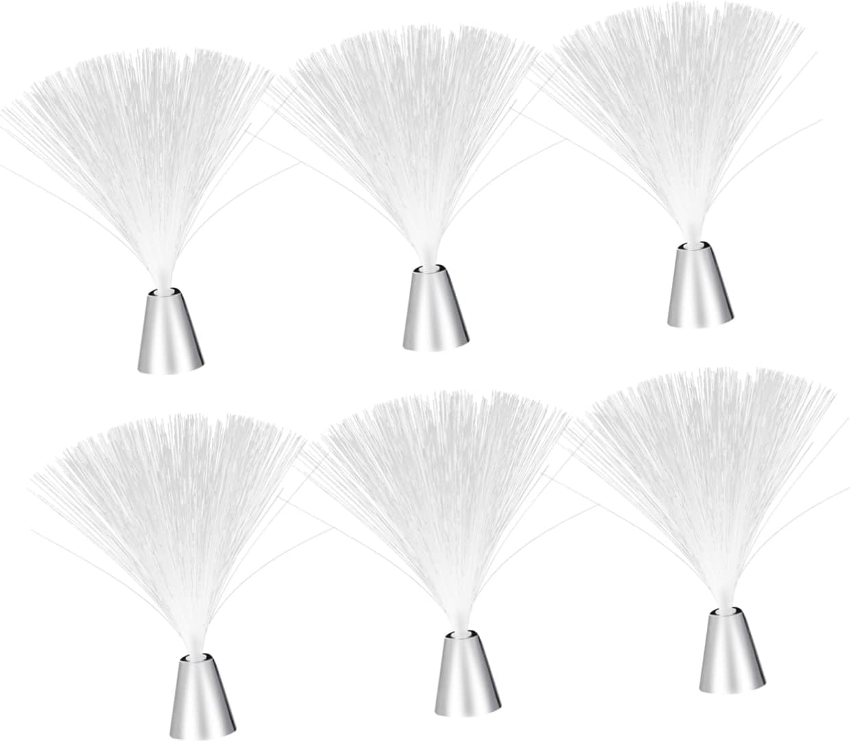 UKCOCO 6PCS LED Fiber Optic Lights Color Changing Decorative Lamps for Wedding Party Indoor Outdoor Romantic Atmosphere Optical Fiber Source
