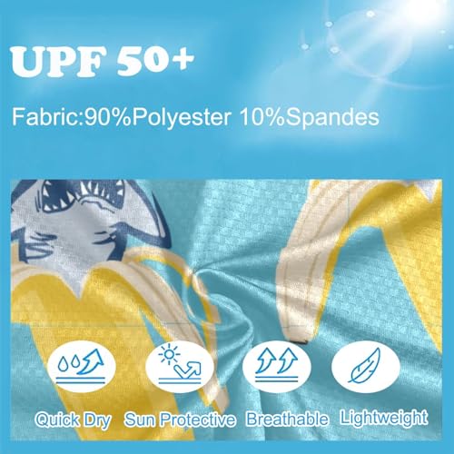 CaTaKu Boys Rash Guard Long Sleeve Swim Shirts for Toddler Rashguard Sun Shirt Kids Girls UPF 50+ Swimwear for 3-12Y4