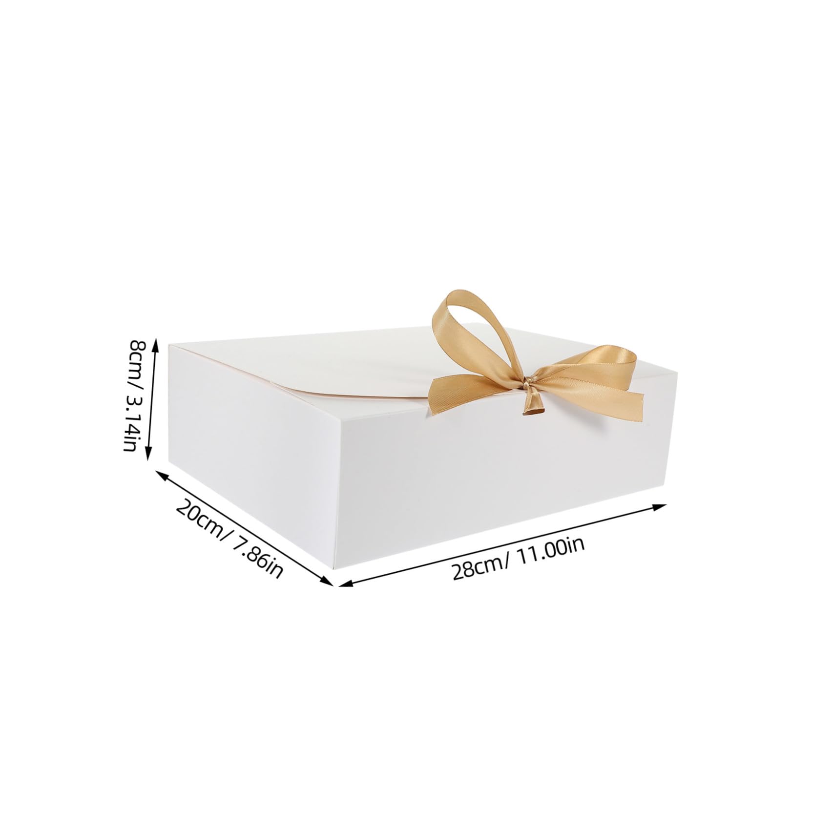 ibasenice 10 Stück Faltbare Geschenkbox mit Schleife Karton Geschenkverpackung Weiße Braut Antragsbox mit Klappdeckel Vielseitige Party und Hochzeitsgeschenk Schachtel aus Stabilem Karton