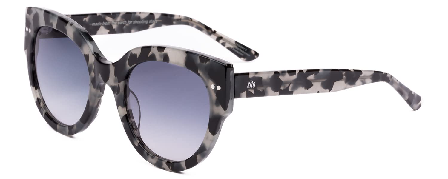 SITO SHADES Good Life Womens Round Sunglasses Non-Polar Designer Cute Retro Festival Concert Sunnies UV 100