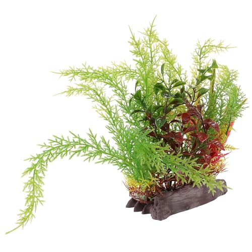 Beaupretty Plante Artificielle pour Aquarium en Plastique Solide, Décoration Végétale Aquatique Réaliste, Plante Tropicale Artificielle Légère pour...
