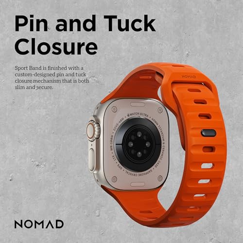 Nomad Sport Band 45mm Apple Watch Ultra — Orange Silicone — view 9