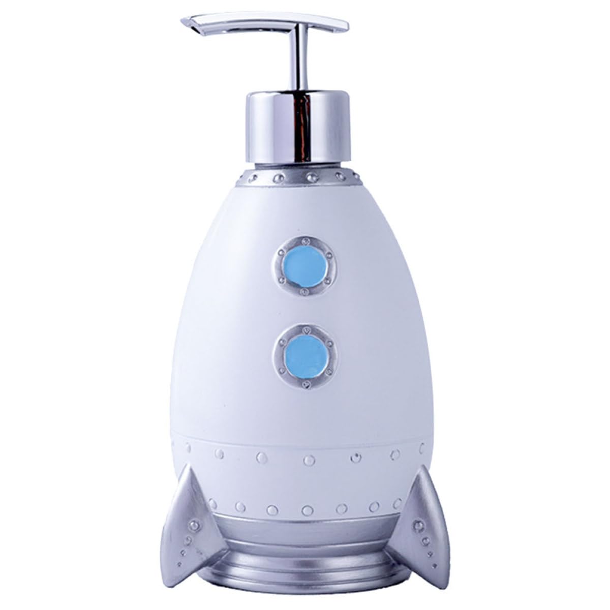Seifenspender Praktisch und Raketenförmiger 400ml aus Vinyl PVC und Abs Nachfüllbar für Duschgel und Handlotion im Familienbad oder Hotel