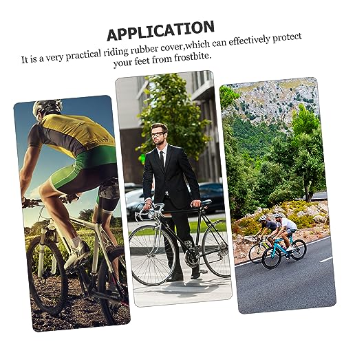 Cubiertas térmicas para calzado de ciclismo Totority, protectoras antideslizantes, fáciles de poner y quitar, color negro miniatura 7