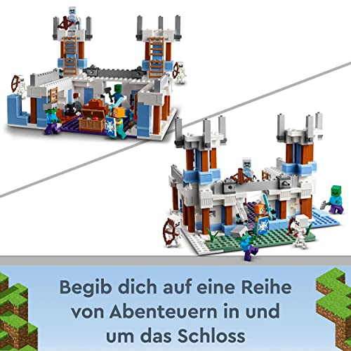 LEGO 21186 Minecraft Der Eispalast Set, Spielzeug-Schloss mit Skelett und Zombie Figuren, Geschenk für Kinder ab 8… – Bild 4