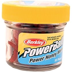Cebo Coreano Rojo Berkley Powerbait - Gusanos de miel Rojo 55 grams Paquete de 55 unidades