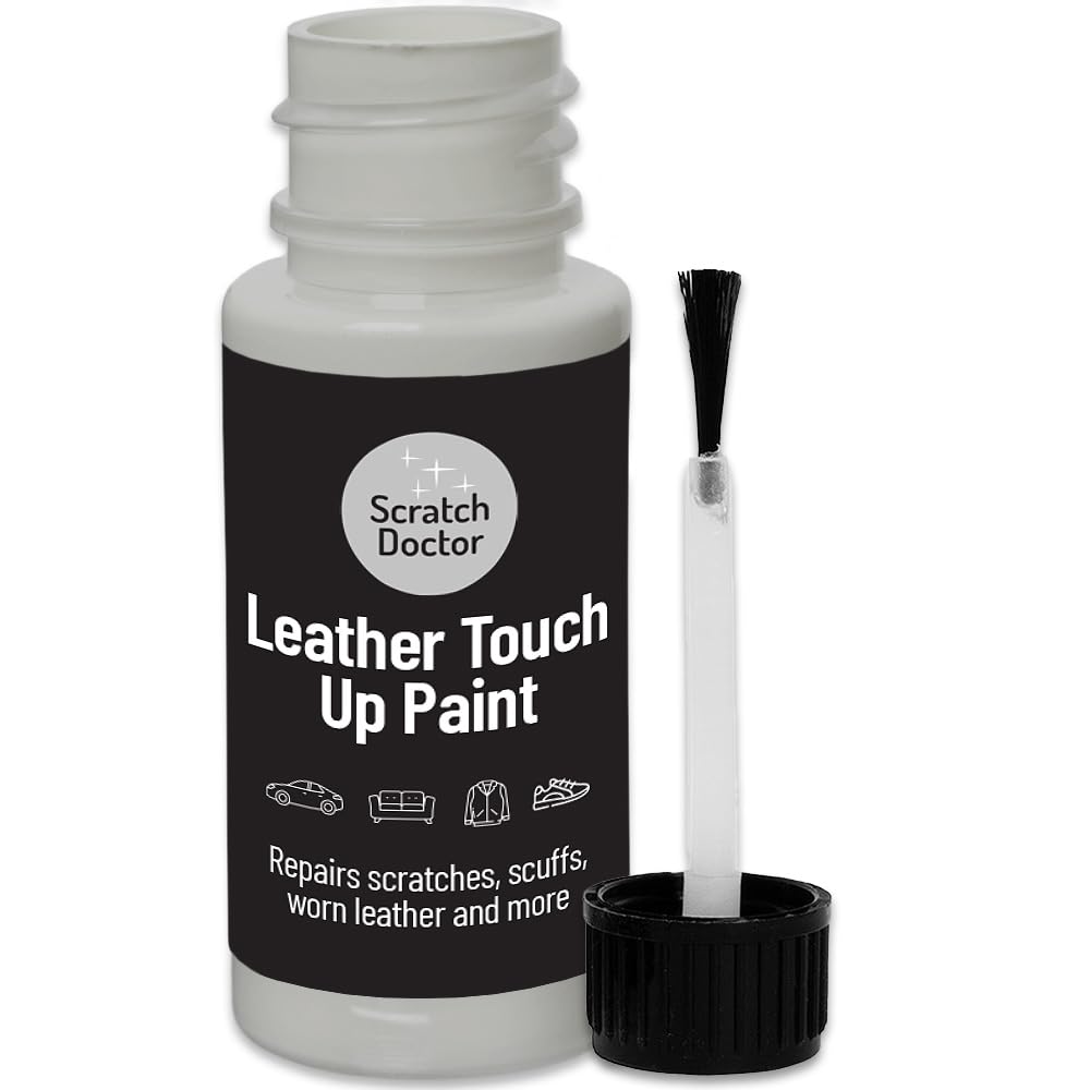 B&Q -  Leather Touch Up Paint Leather DyeLeather Paint With Brush 15Ml Ivory