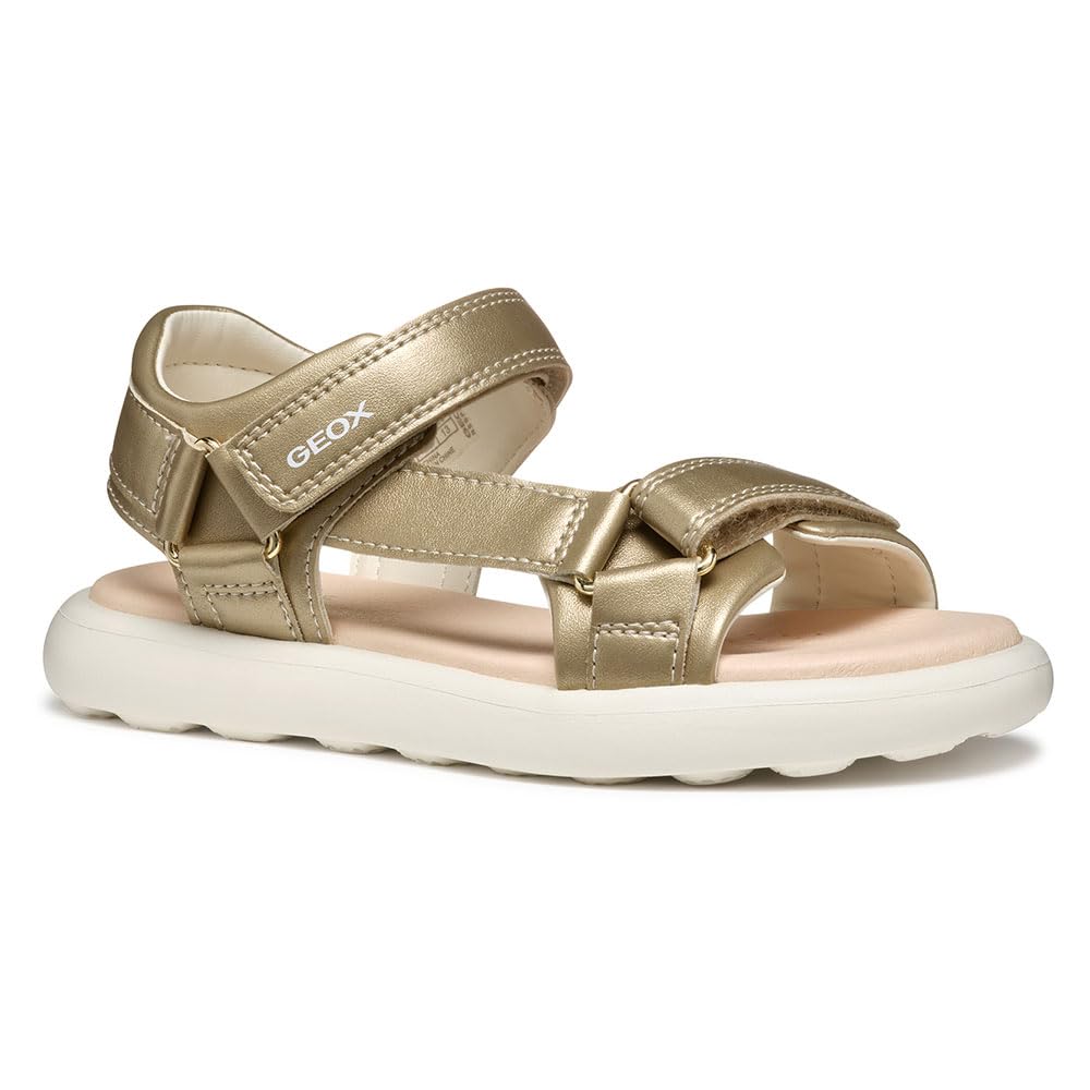Geox J Sandal PUFFYPOP GI, Lt Gold, 6 UK