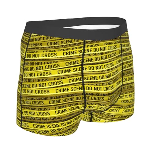 Crime Scene Tape Men'S Boxer Underwear, Dry High-Performance Underwear, Breathable Elastic Sports Boxer Shorts2