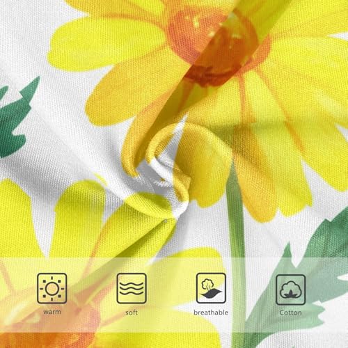 Cotton Toddler Girls Underwear Yellow Daisy Flowers Panties for Girl Colorful Briefs Girls Undies 2t3