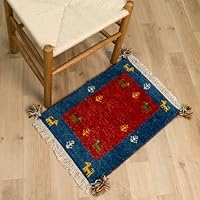 Amazon｜Rugmart ギャッベ ラグ 玄関マット 60x90cm No.64 手結び 絨毯