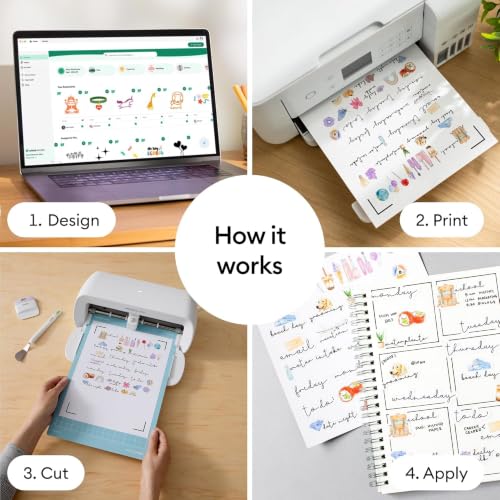 Cricut Vinyl Sticker Paper (25 White Sheets, 8.5x11) - image 5