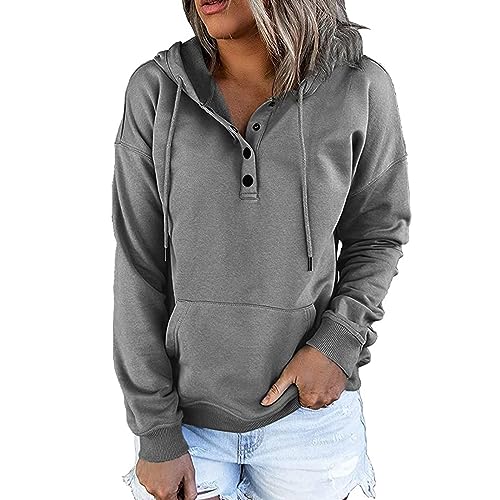 Lolvmvchi Cyber Of Monday Deals 2024,Plus Size Hoodie,Hooded For Women 2024 Plus Size Drawstring Sweatshirts Long Sleeve Casual Cute Fall Fashion Hoodies Pullover,C-Grey,Large