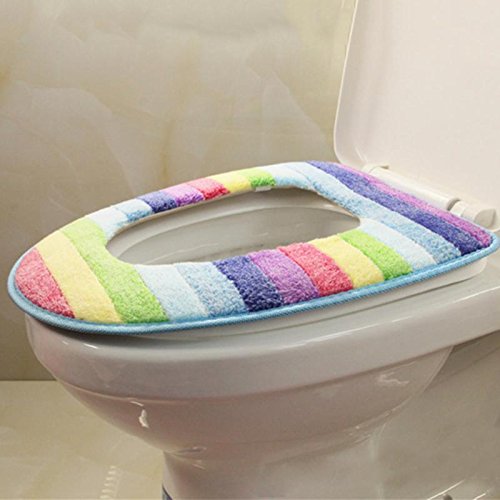 High quality bathroom set colorful toilet set cover wc seat cover bath mat holder closestool lid