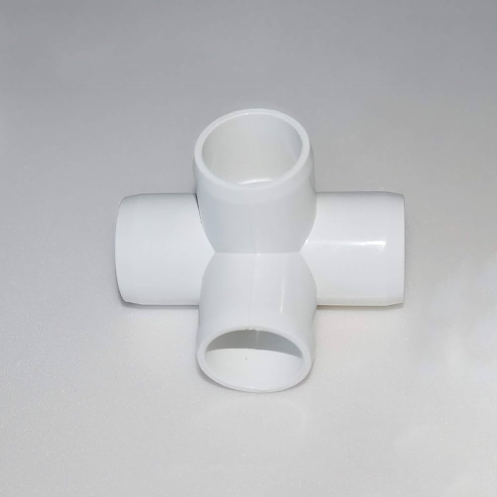 10-Pack 3-Way PVC Pipe Fittings - Furniture Grade, Right Angle Tee Connectors For Water Lines, Greenhouses, And More - 20mm Inner Diameter (Black