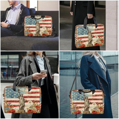 Maletín para laptop 15.6-16" bandera EEUU resistente agua miniatura 2