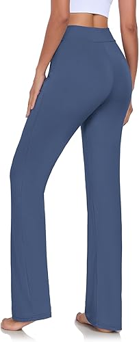 Miniatura 3 de ADANIKI - Pantalones de yoga para mujer con bolsillos, pierna recta, holgados, cómodos, modal, con cordón, para descansar, correr, pantalones