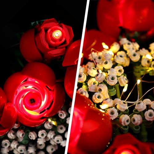 Kyglaring LED Light Kit for Lego Icons Roses Bouquet 2024 Building Sets - Image 3
