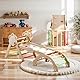 COSYLAND Klettergerüst Indoor L – Großes Kletterdreieck Set mit Kletterbogen & Rutsche – 8-in-1 Massivholz-Spielplatz für Kinder ab 18 Monaten – Warmfarben