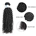 BLY 7A Mongolian Kinky Curly Human Hair Bundles 16/18/20 Inch Unprocessed Hair Weave Weft for Black Women Natural Color