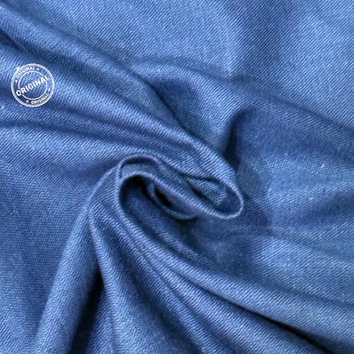Image of Premium Cotton Flex Fabric for Sewing & Dressmaking | Soft, Breathable, Durable Material | Ideal for Kurtis, Shirts, Dresses, Home Decor & Crafts (Blue, 2.5 Meters)