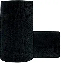 Munhequeira Toalha Grande 15 cm 2 Unidades cor Preta