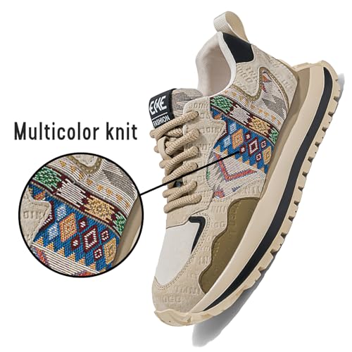 Men's Fashion Casual Low Top Sneakers Comfy Non Slip Breathable Walking Shoes Lace Up Sneakers Chunky Sneakers2